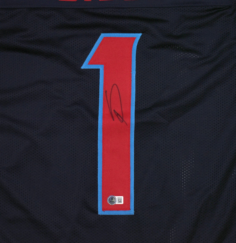 Stefon Diggs Autographed Blue Alternate Custom Jersey