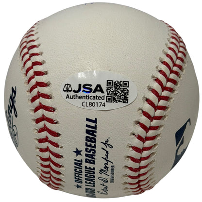 Johan Santana Signed New York Mets Official MLB Baseball 4 Stat Inscriptions