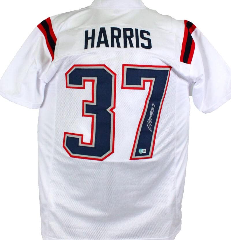 Damien Harris Signed White Custom Football Jersey