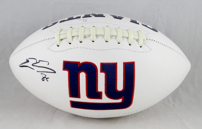 Evan Engram Autographed New York Giants Logo Football