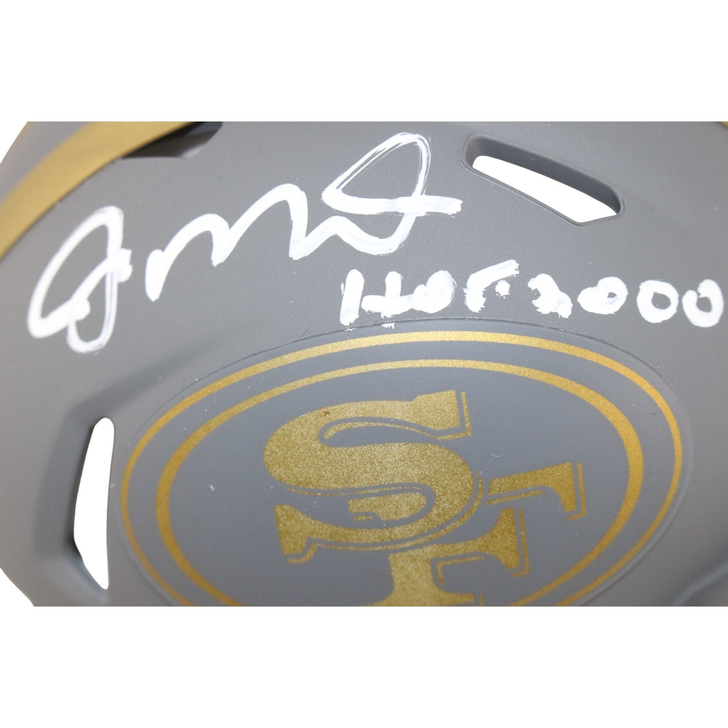 Joe Montana San Francisco 49ers Signed Slate Mini Helmet HOF