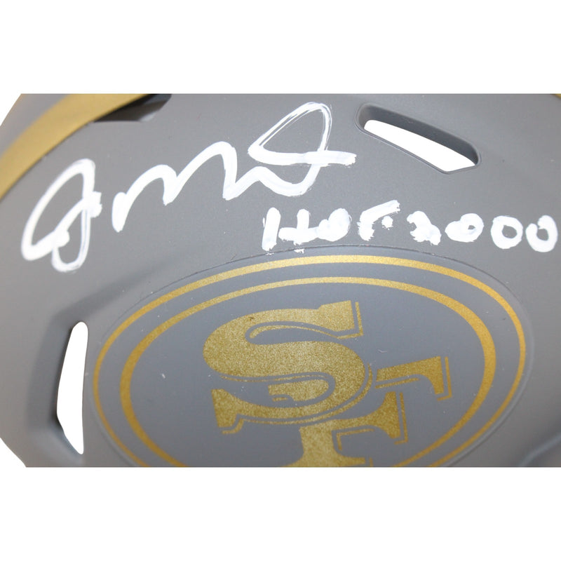 Joe Montana San Francisco 49ers Signed Slate Mini Helmet HOF