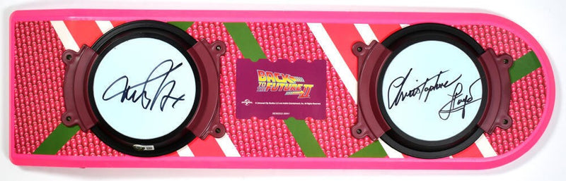 Michael J. Fox & Christopher Lloyd Signed Back To The Future Hoverboard