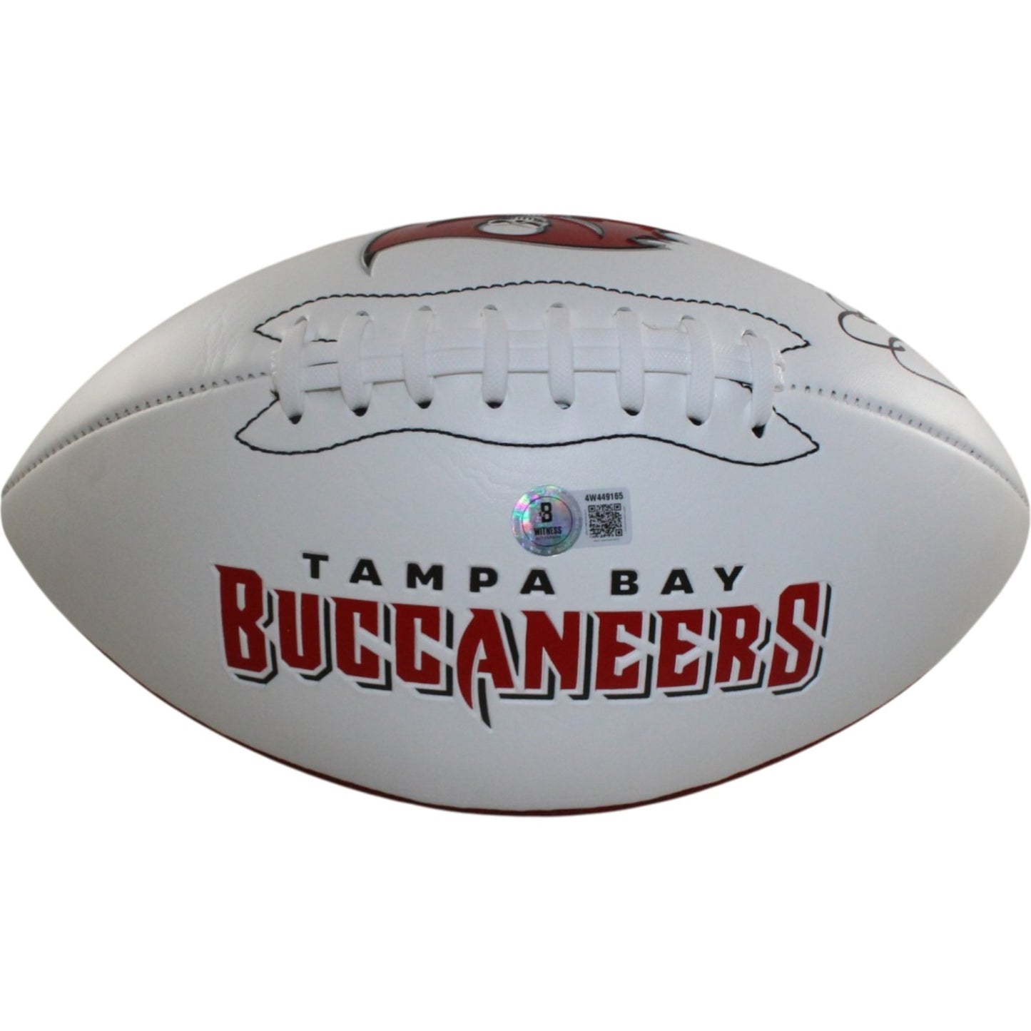 Ronde Barber Signed Tampa Bay Buccaneers Logo Football