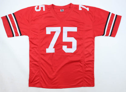 Orlando Pace Autographed Ohio State Buckeyes Red Custom Jersey