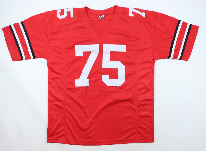Orlando Pace Autographed Ohio State Buckeyes Red Custom Jersey