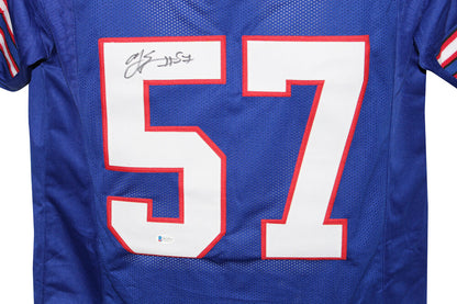 AJ Epenesa Buffalo Bills Autographed Pro Style Blue Jersey (Beckett)