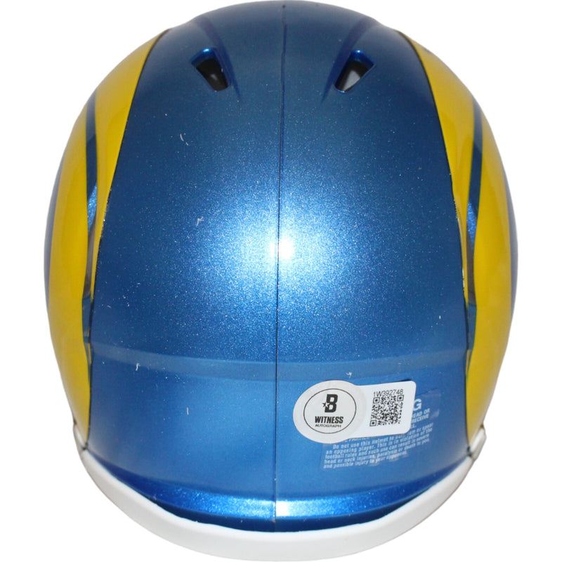 Aaron Donald Los Angeles Rams Autographed Speed Mini Helmet Beckett