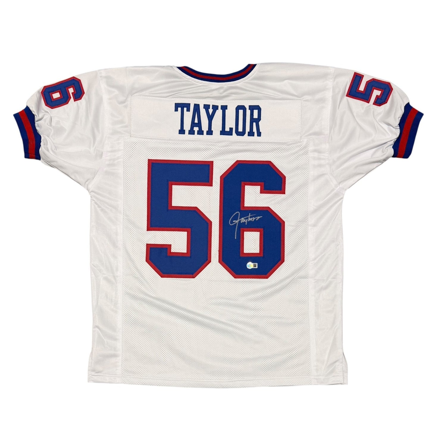 Lawrence Taylor Signed New York Giants Custom Football Jersey (BAS Witness)