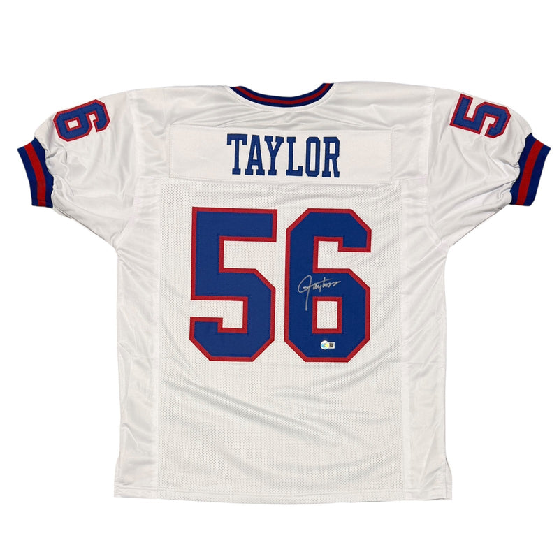 Lawrence Taylor Signed New York Giants Custom Football Jersey (BAS Witness)