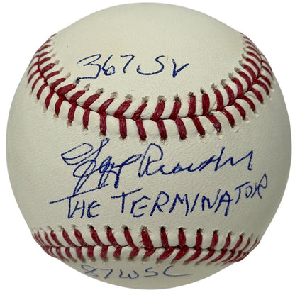 Jeff Reardon Signed Official Major League Baseball (3 Inscriptions)