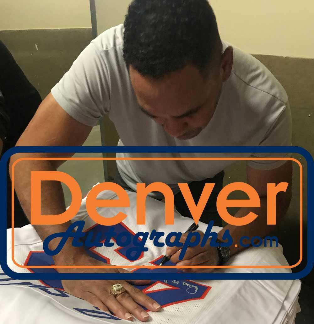 Dennis Smith Signed Denver Broncos Custom Pro-Style White Jersey