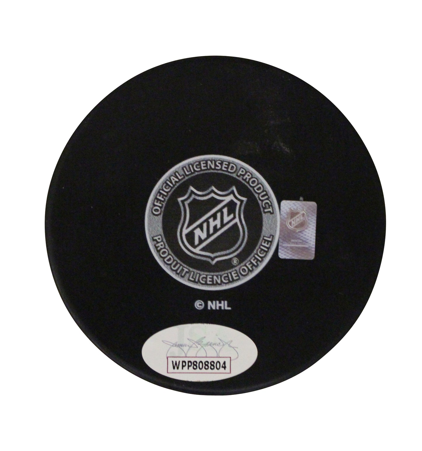 Bobby Hull Chicago Blackhawks Autographed Logo Hockey Puck (JSA)