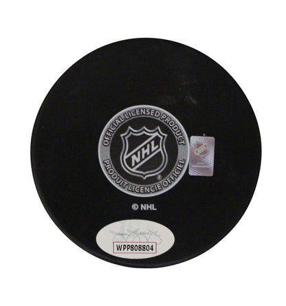 Bobby Hull Chicago Blackhawks Autographed Logo Hockey Puck (JSA)