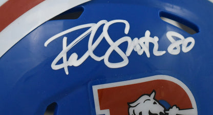 Rod Smith Signed Denver Broncos 1975-1996 Throwback Mini Helmet