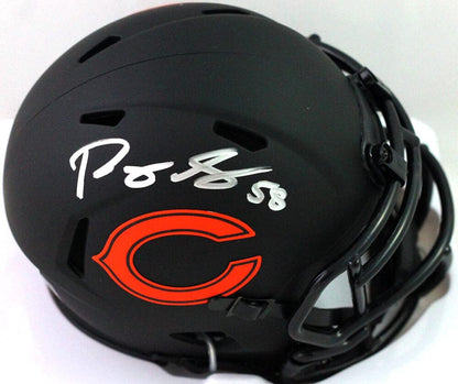 Roquan Smith Signed Chicago Bears Eclipse Speed Mini Helmet
