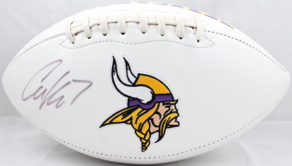 Case Keenum Autographed Minnesota Vikings Logo Football