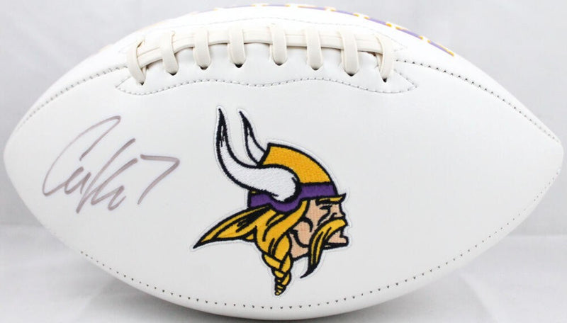 Case Keenum Autographed Minnesota Vikings Logo Football