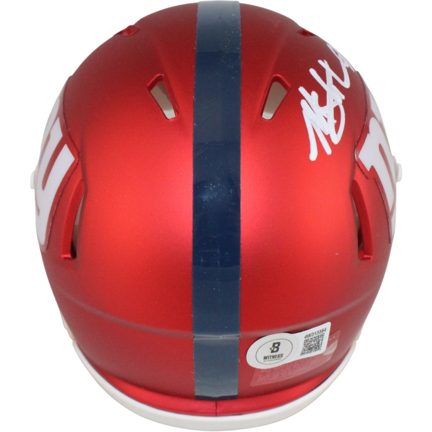 Michael Strahan New York Giants Autographed Blaze Mini Helmet