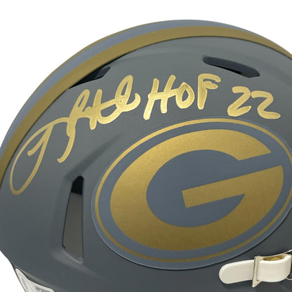 LeRoy Butler Autographed Green Bay Packers Slate Mini Helmet HOF 22 BAS