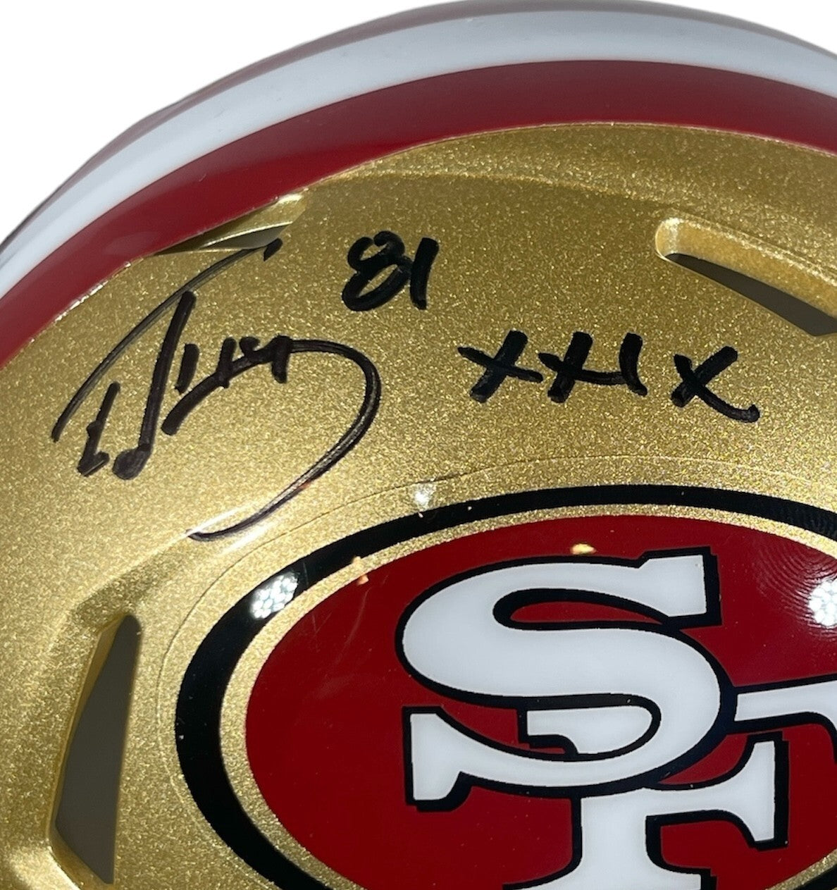Ed McCaffrey San Francisco 49ers Signed Mini Helmet Beckett Witness