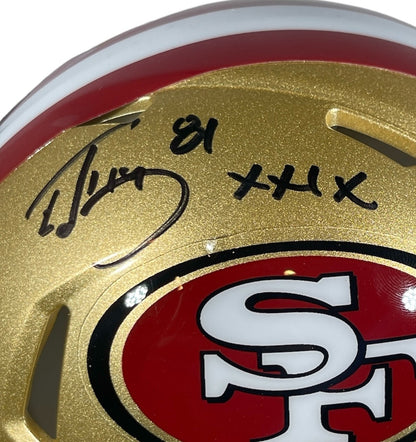 Ed McCaffrey San Francisco 49ers Signed Mini Helmet Beckett Witness