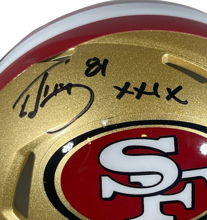 Ed McCaffrey San Francisco 49ers Signed Mini Helmet Beckett Witness