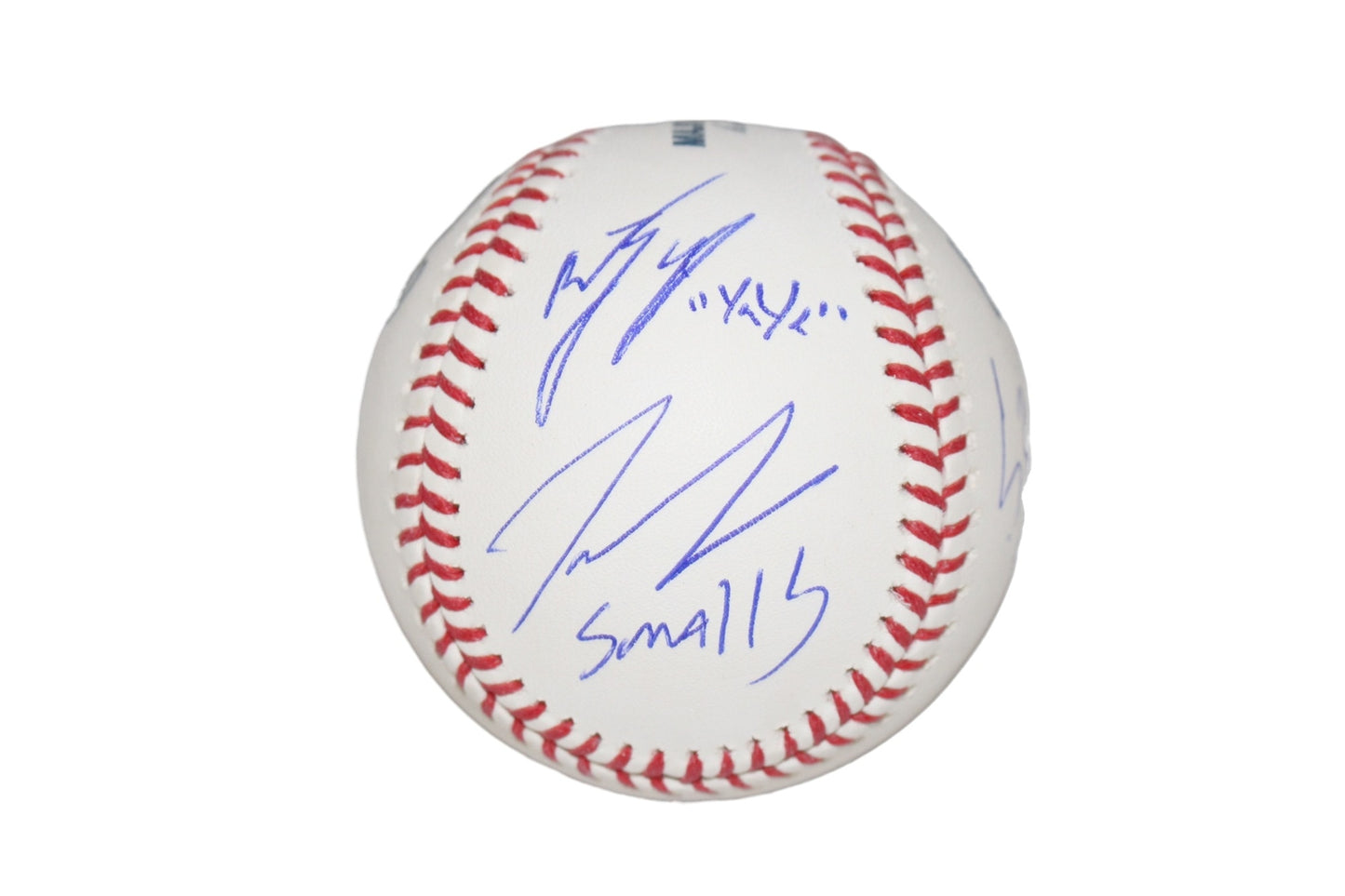The Sandlot Cast Signed Logo Baseball Tom Guiry & Patrick Renna BAS