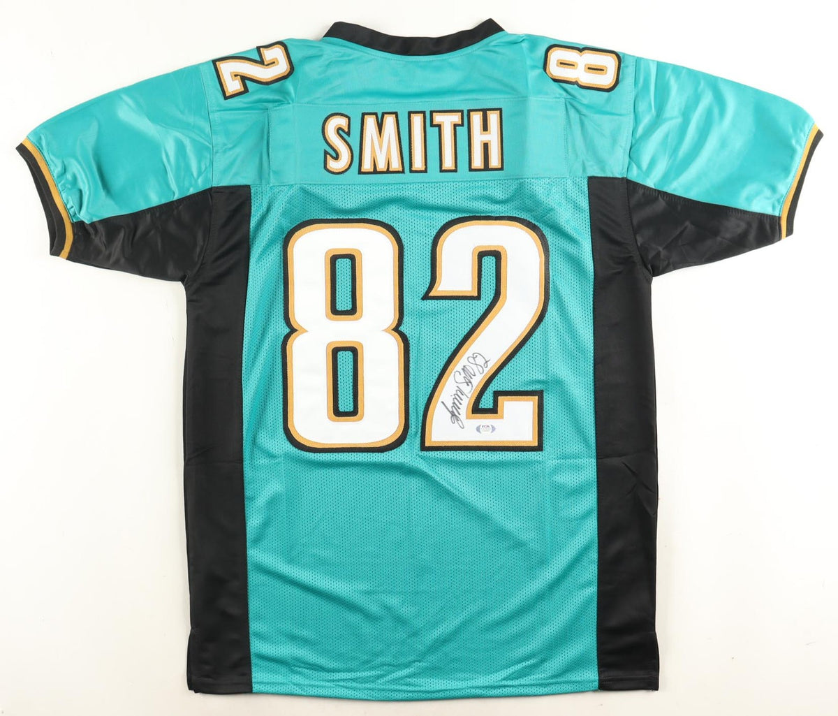 Jimmy Smith Autographed Jacksonville Jaguars Teal Custom Jersey