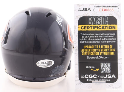 Mike Singletary Chicago Bears Autographed Mini Helmet (JSA COA)