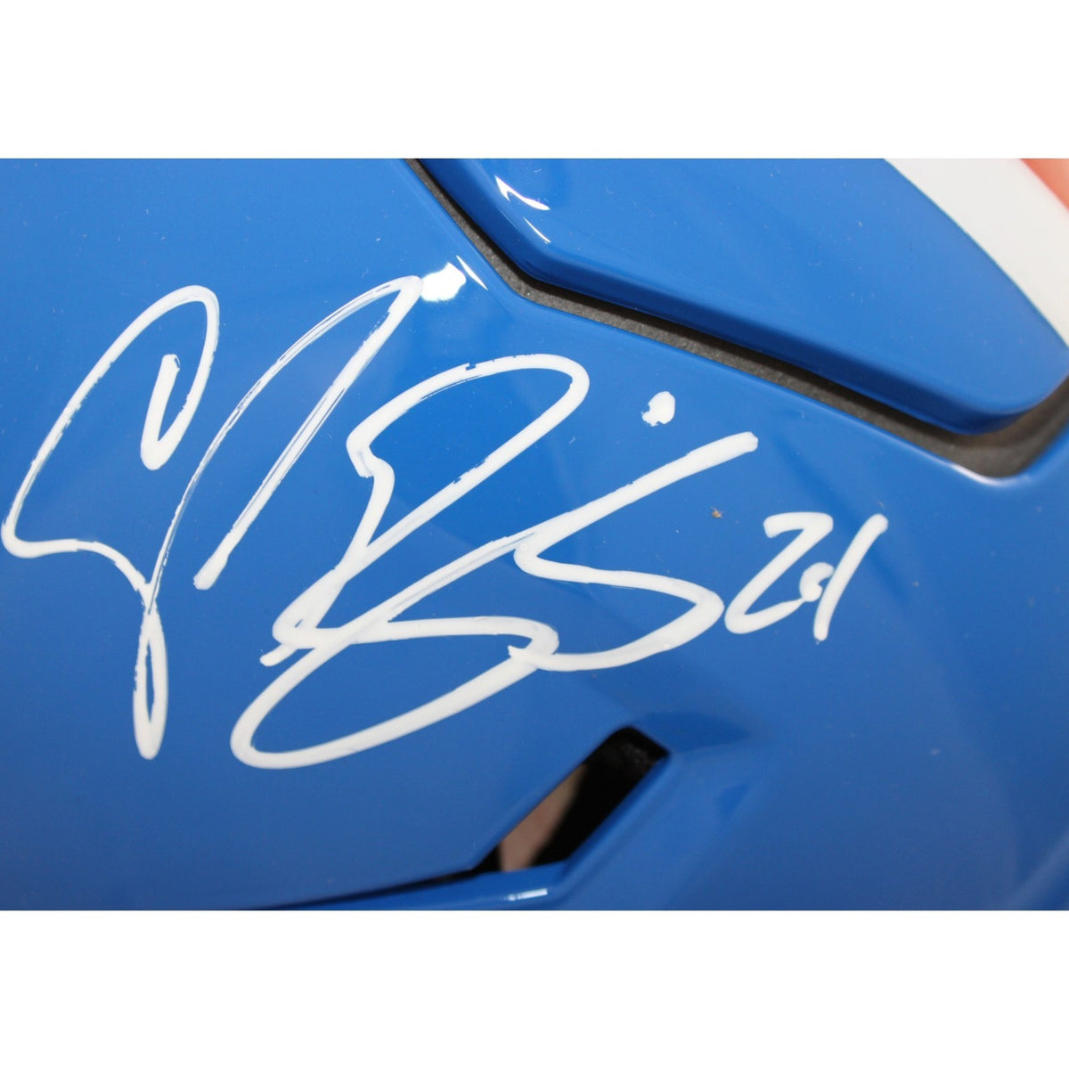 Champ Bailey Autographed Denver Broncos Throwback Speedflex Helmet