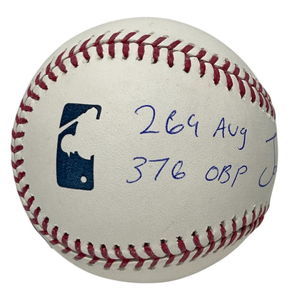 Jonathan India Signed ROMLB Baseball with ROY & Stats Inscriptions (PSA)