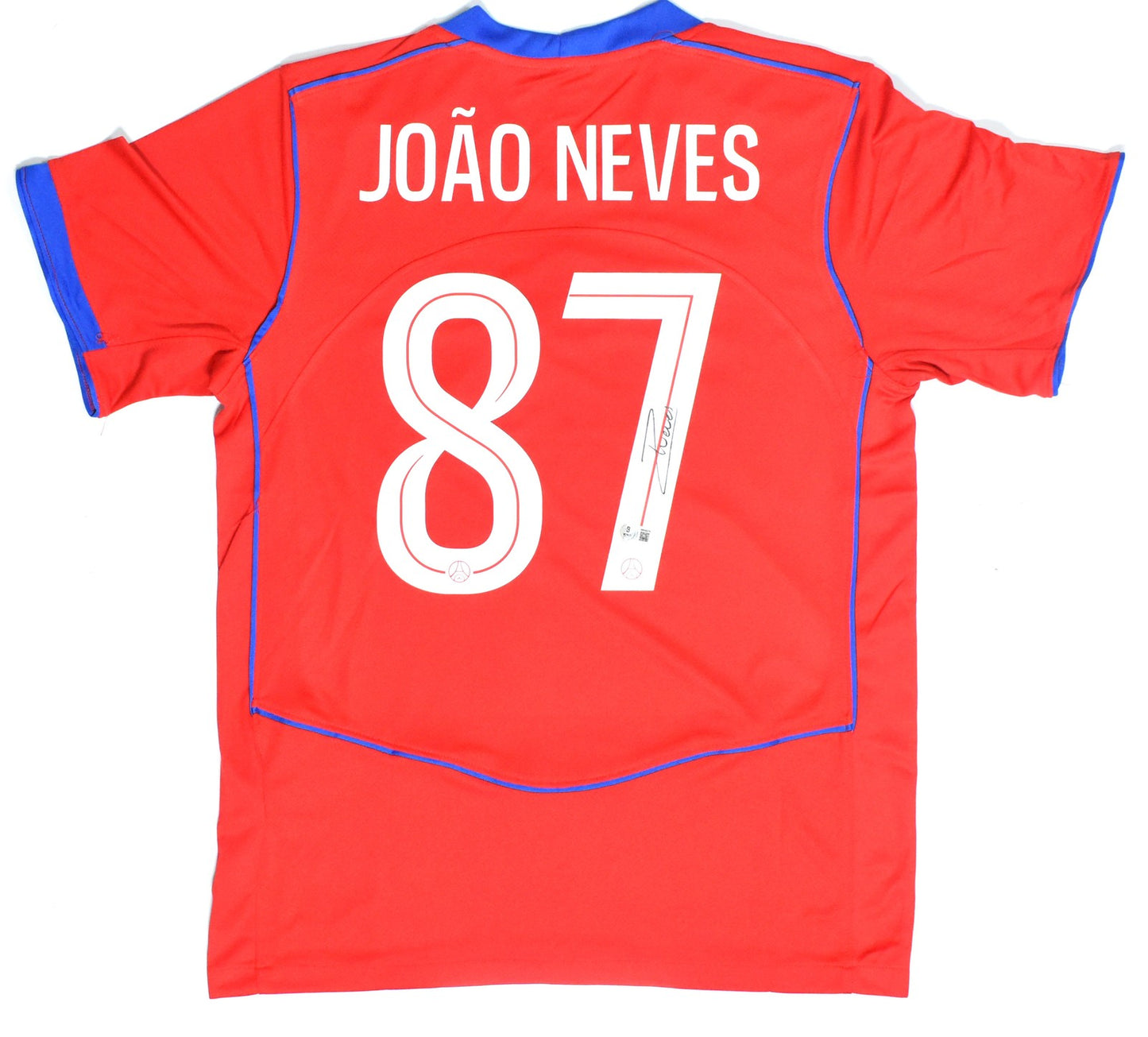 Joao Neves Autographed Paris Saint-Germain Red Third Jersey