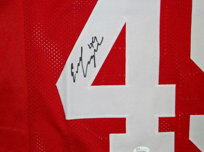 Earl Cooper Autographed Red Custom Football Jersey