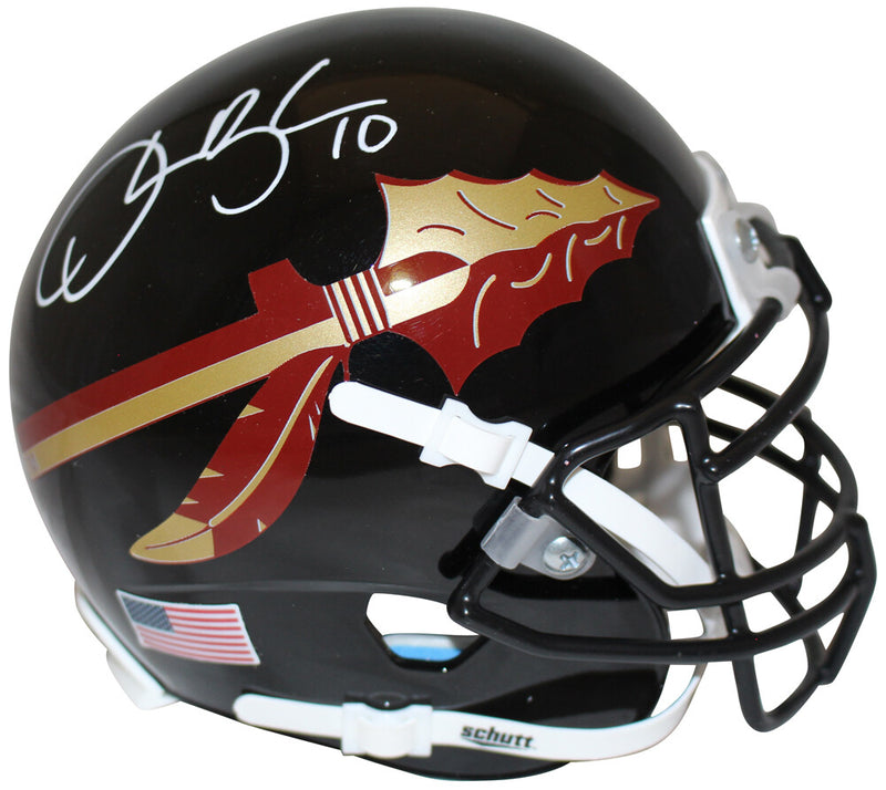 Derrick Brooks Signed Florida State Seminoles Black Schutt Mini Helmet
