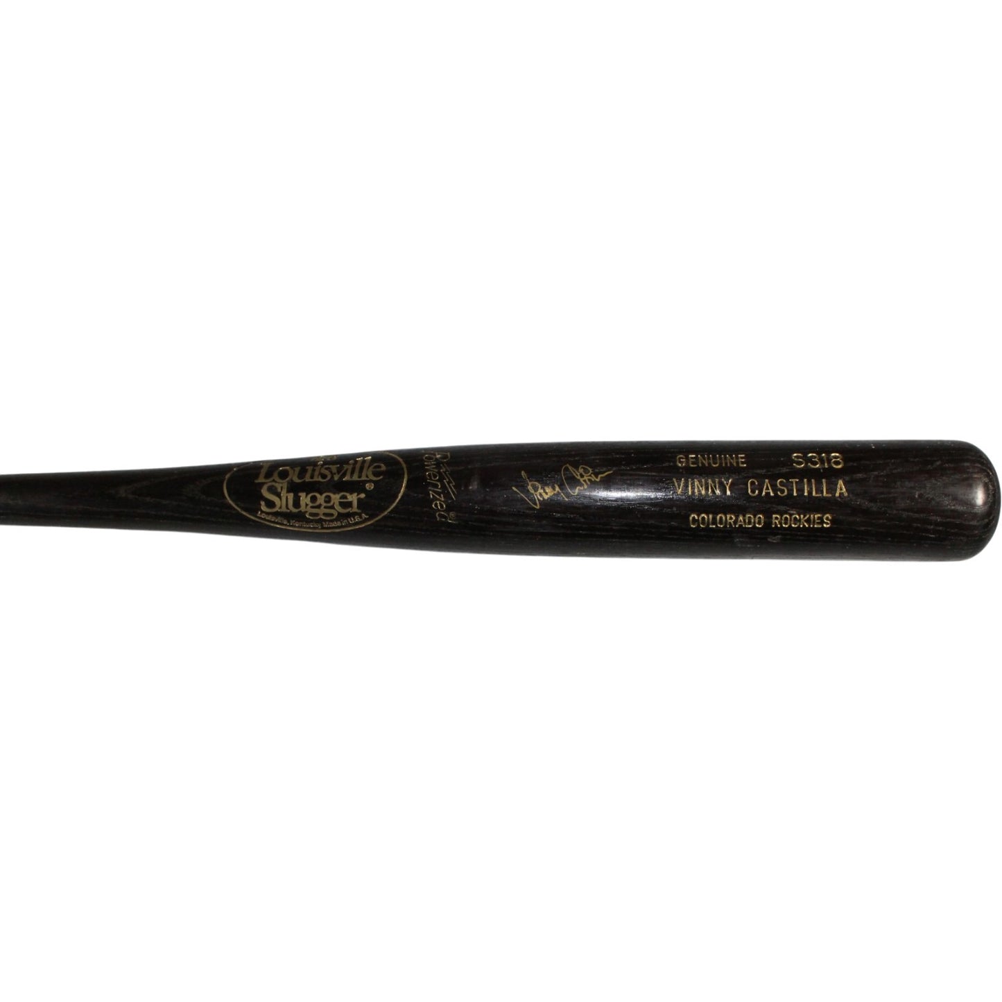 Vinny Castilla Autographed Colorado Rockies Game Used LS Bat
