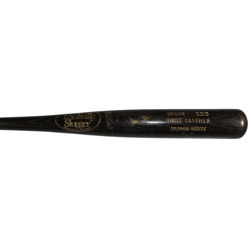 Vinny Castilla Autographed Colorado Rockies Game Used LS Bat