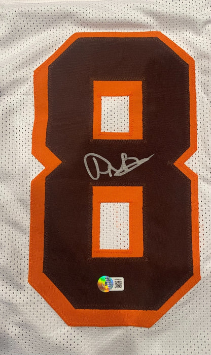 David Njoku Signed Cleveland Browns Custom Football Jersey (BAS COA)
