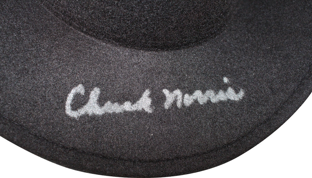 Chuck Norris Autographed Texas Ranger Black Wool Cowboy Hat (JSA)