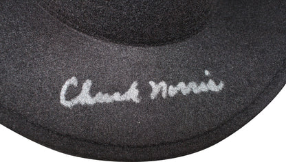 Chuck Norris Autographed Texas Ranger Black Wool Cowboy Hat (JSA)
