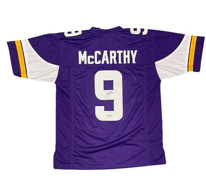 J.J. McCarthy Signed Minnesota Vikings Custom Football Jersey