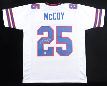 LeSean McCoy Autographed Buffalo Bills White Custom Jersey (JSA)