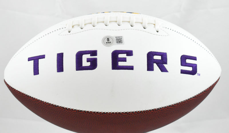 Ja'Marr Chase Autographed LSU Tigers Logo Football