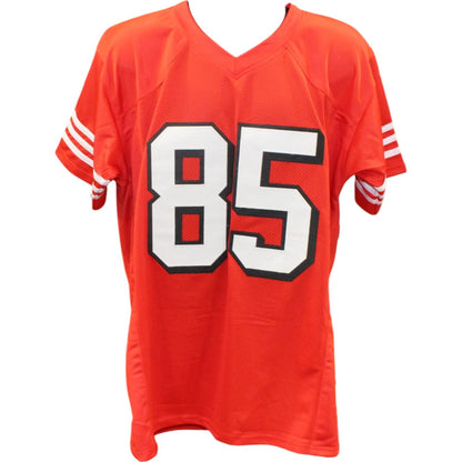 George Kittle Autographed Red Pro Style Jersey (XL) - Beckett Witnessed