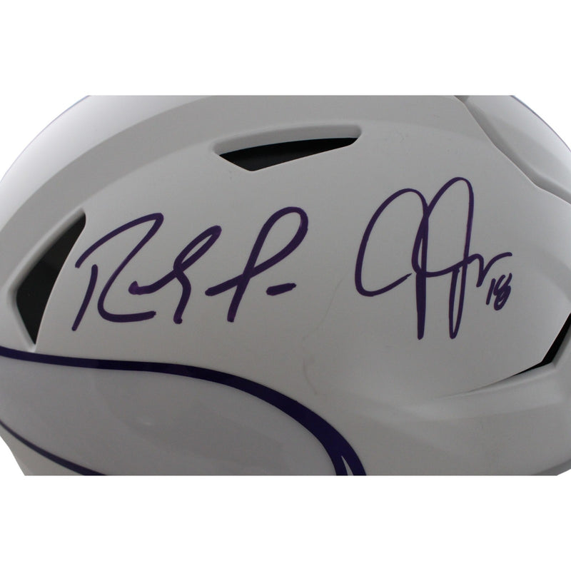Randy Moss & Justin Jefferson Signed Minnesota Vikings SpeedFlex Helmet