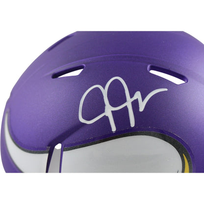 Justin Jefferson Minnesota Vikings Autographed Mini Helmet Beckett Witness