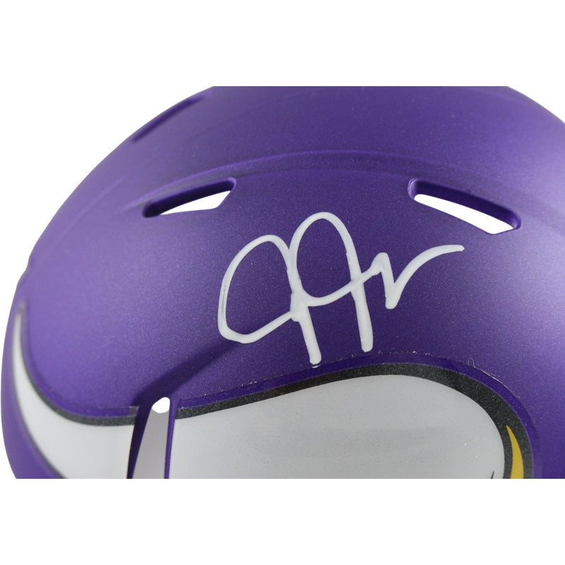 Justin Jefferson Minnesota Vikings Autographed Mini Helmet Beckett Witness