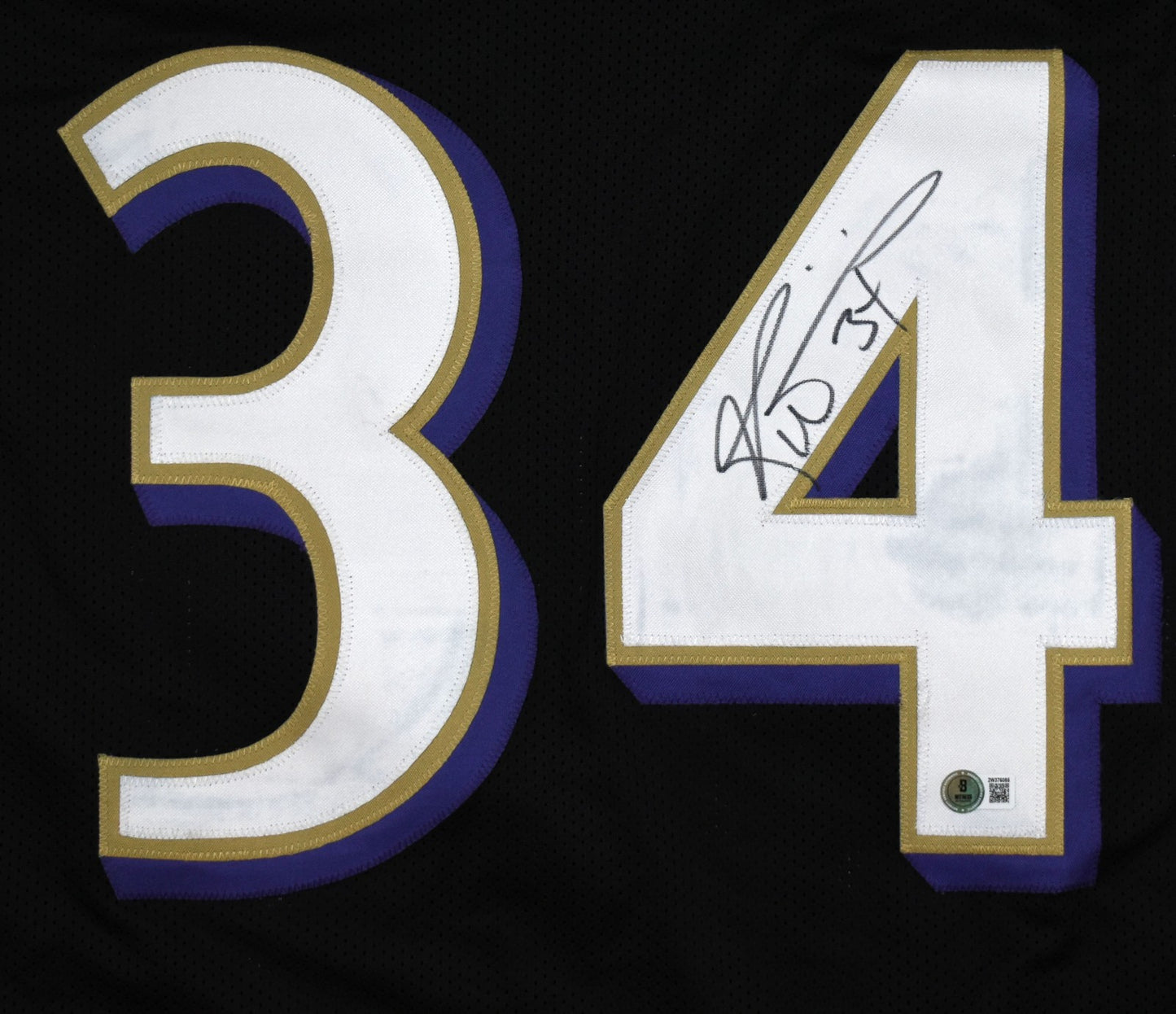 Ricky Williams Autographed Baltimore Ravens Custom Jersey - Black