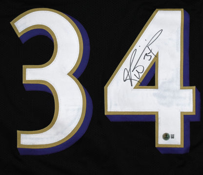 Ricky Williams Autographed Baltimore Ravens Custom Jersey - Black