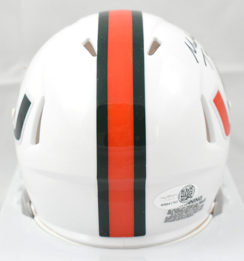 Malachi Toney Signed Miami Hurricanes Mini Helmet